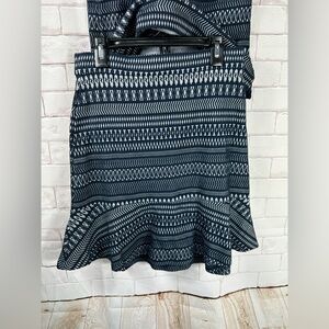 Banana Republic Black and White A-Line Skirt